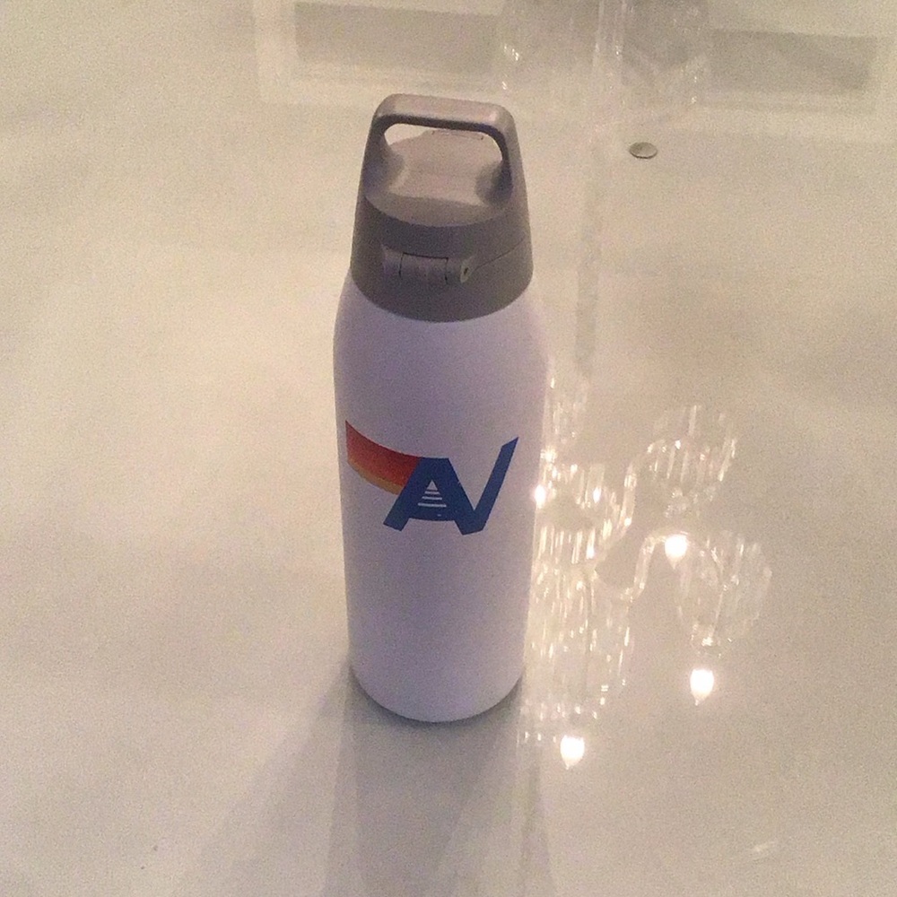 AVIATOR NATION White Water Bottle with Logo. NEW - Picture 6 of 6